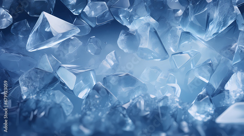 Ice, artificial ice, studio ice poster web page PPT background, digital technology commercial photography background