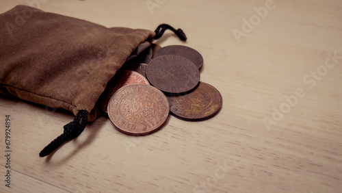 old dimes in a bag photo