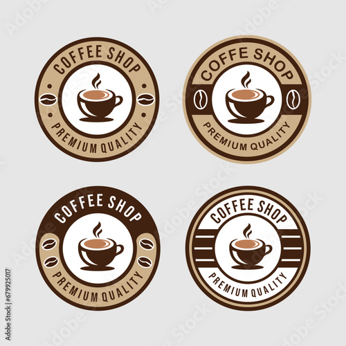 Coffee shop logo set collection concept