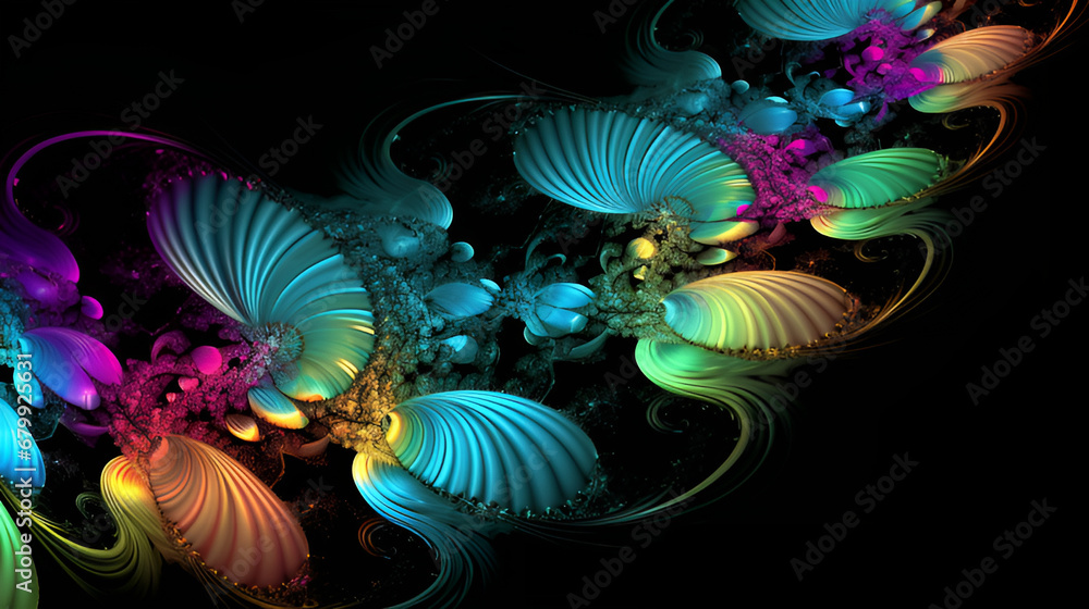 Obraz premium abstract fractal design | generative AI