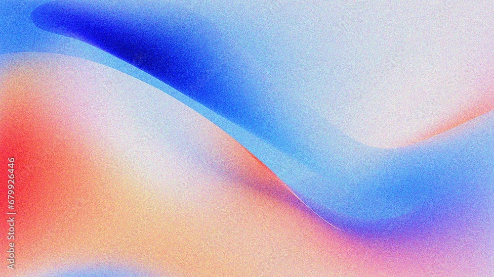 pink blue orange wavy gradient background with grain and noise texture ...