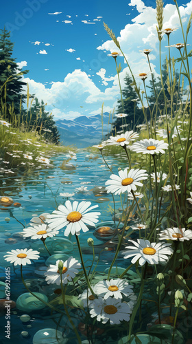 daisies in the meadow