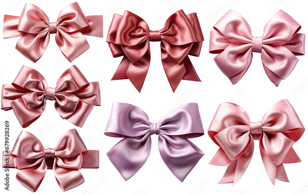 bow with ribbon,isolation white background