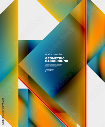 Gradient triangles vector abstract background