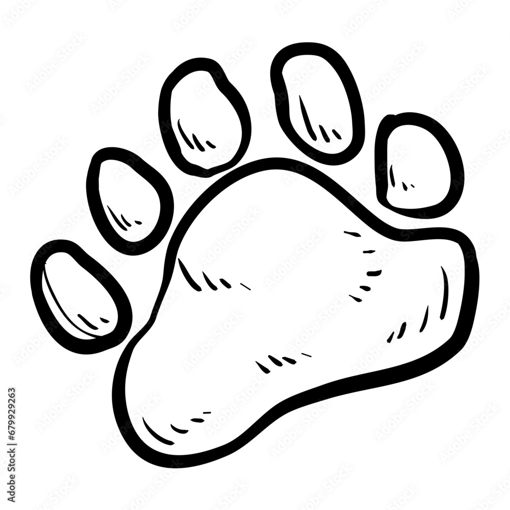 tiger footprints hand drawn tiger footprints hand drawn