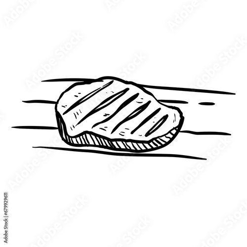 grill pan hand drawn