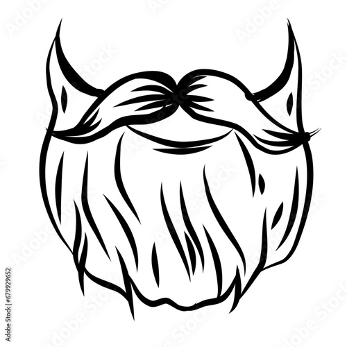 beard hand drawn