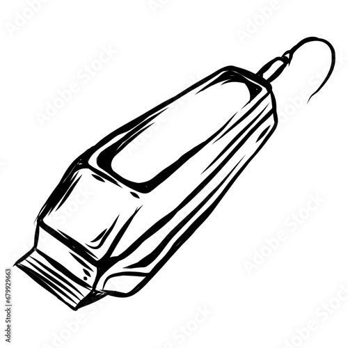 hair clipper hand drawn photo