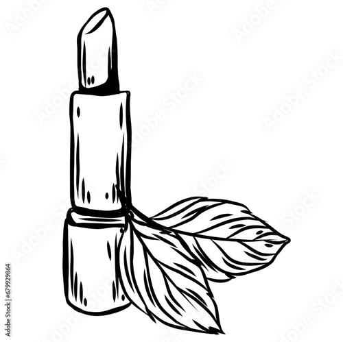 lipstick hand drawn element 
