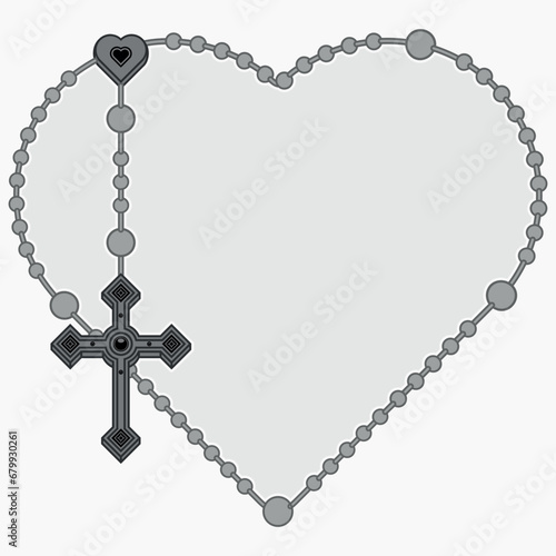 heart shaped catholic rosary