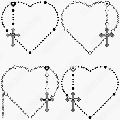 heart shaped catholic rosary
