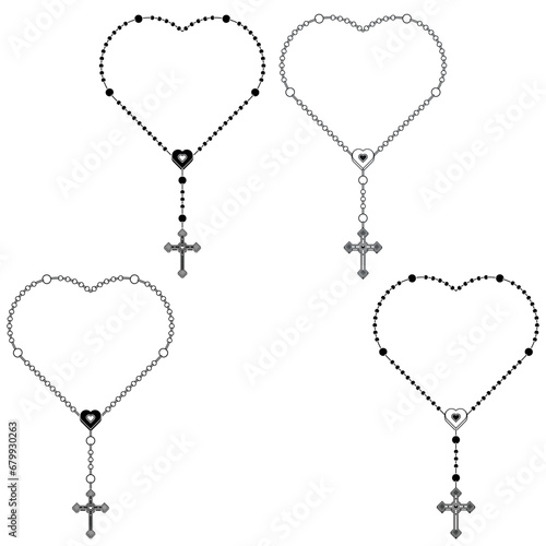 heart shaped catholic rosary