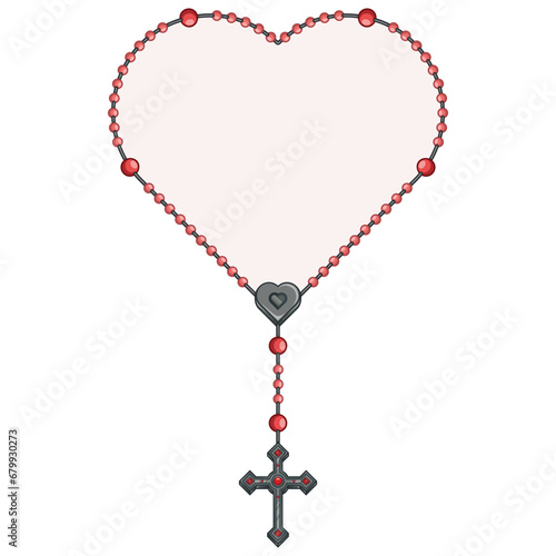 heart shaped catholic rosary