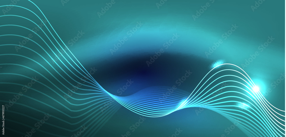 Abstract background neon wave. Hi-tech design for wallpaper, banner, background, landing page, wall art, invitation, prints, posters Abstract background neon wave. Hi-tech design for wallpaper, banner, background, landing page, wall art, invitation, prints, posters