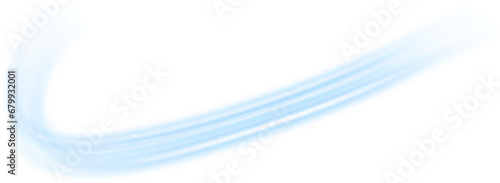 Canvastavla glowing blue neon line effect on transparent background