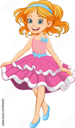 Party Princess: A Vector Cartoon Girl Character