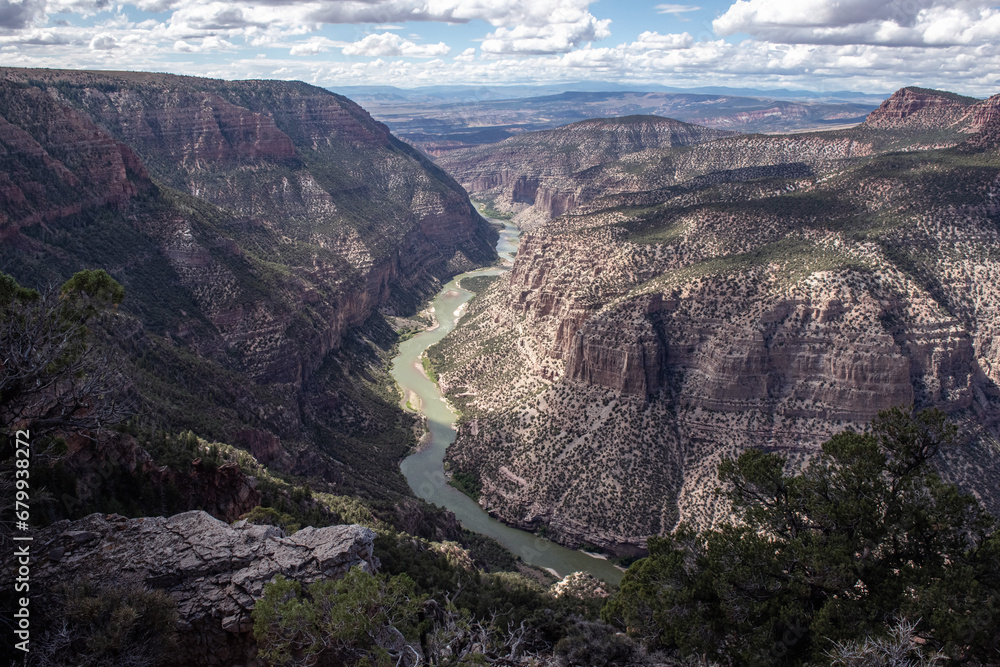 The Green River flowing on the Colorado side of Dinosaur National Monument.
