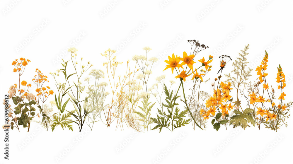 Fototapeta premium flowers in grass HD 8K wallpaper Stock Photographic Image 