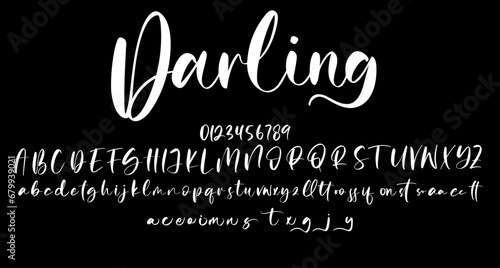 font signature darling vector lettering. typography. Motivational quote. Calligraphy postcard poster graphic design lettering element. Handwritten sign