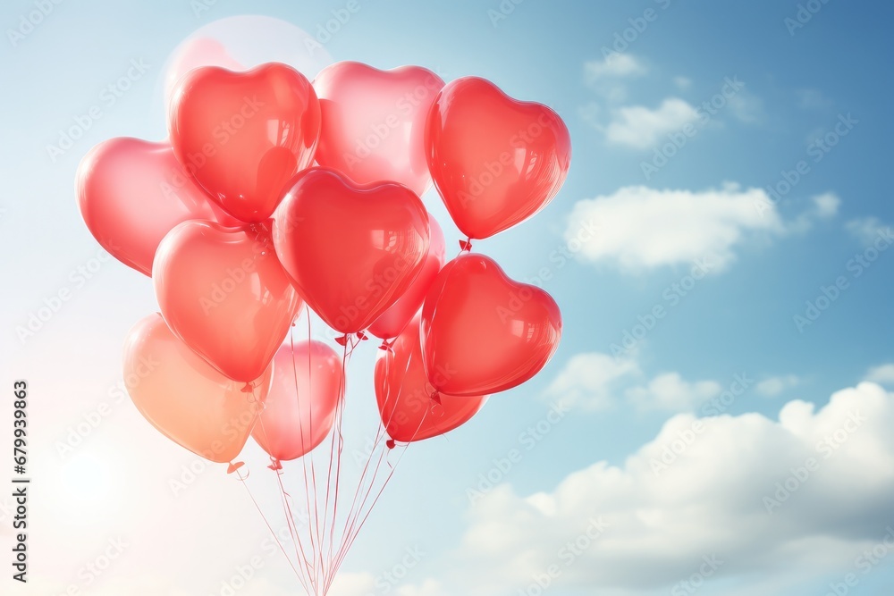 heart balloons flying to the sky sunny heart balloons flying to the sky sunny