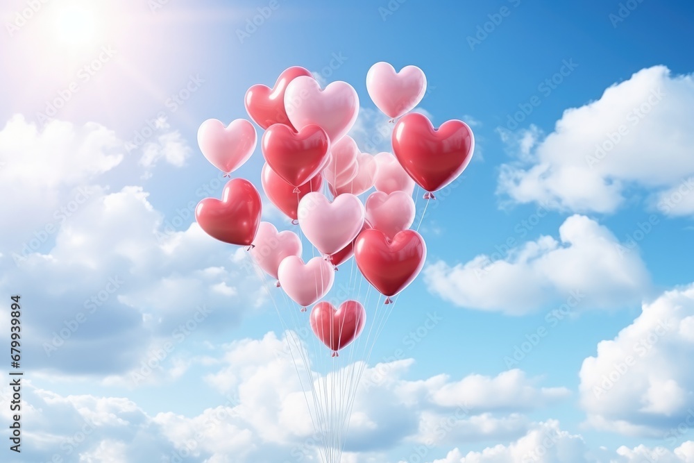 heart balloons flying to the sky sunny heart balloons flying to the sky sunny