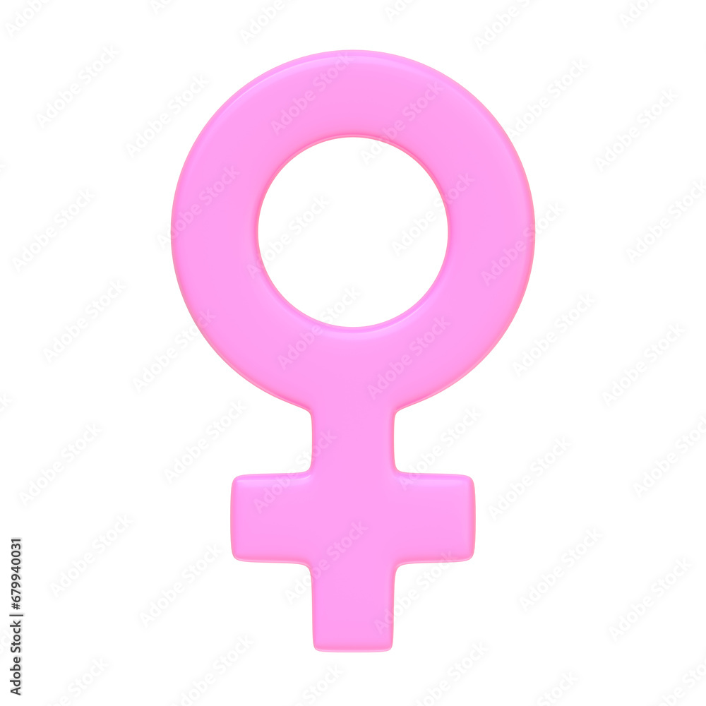 Pink woman symbol isolated on white background. 3D icon, sign and symbol. Cartoon minimal style. Front view. 3D Render Illustration Pink woman symbol isolated on white background. 3D icon, sign and symbol. Cartoon minimal style. Front view. 3D Render Illustration