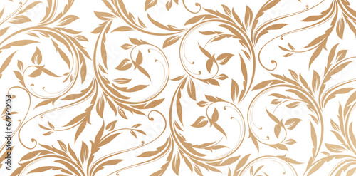 vector illustration ornate floral seamless patterns golden colors for Fashionable modern wallpaper or textile, book covers, Digital interfaces, prints designs templates materials, wedding invitation