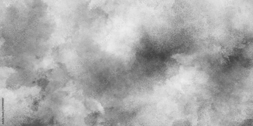 white paper texture background with cloudy stains, white marble painted watercolor texture with black stains, black and whiter background with puffy smoke, white background illustration.	