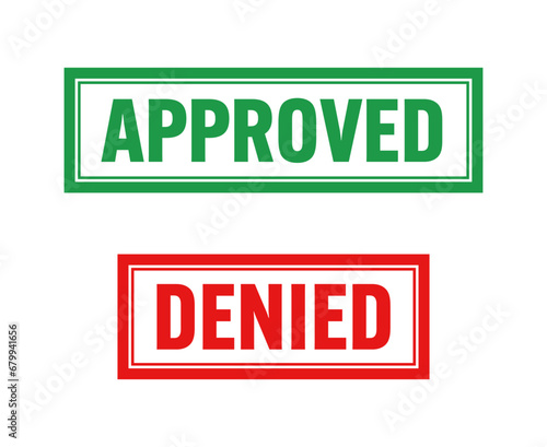 Approved and denied stamp