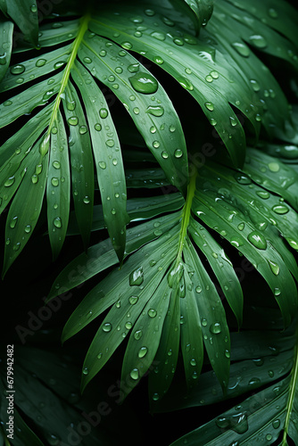 leaves with water drops