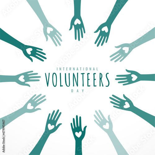 international volunteers day background for social welfare and service