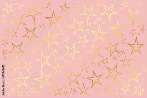 beautiful golden twinkle star pattern background design