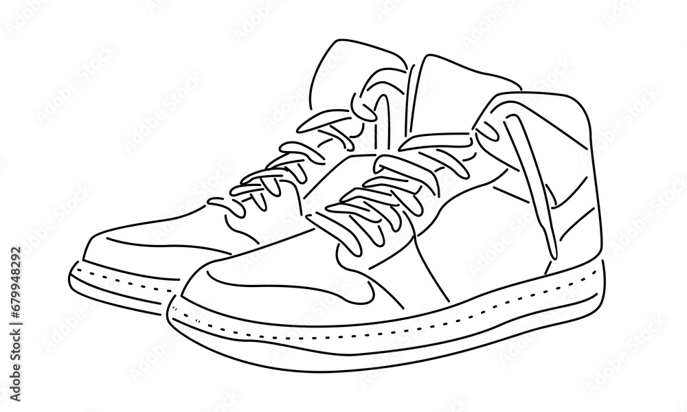line art of basketball shoes line art of basketball shoes