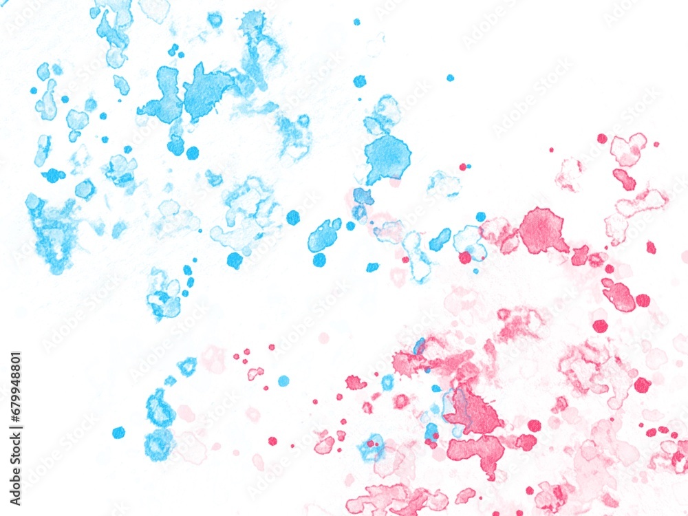 Pink and blue splashes
