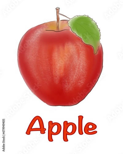 Realistic illustration of an apple