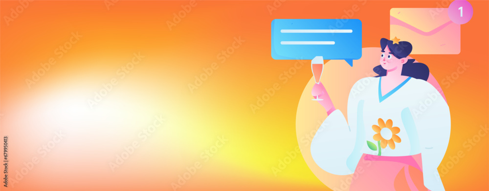 Virtual characters social communication concept business flat vector hand drawn illustration
Virtual characters social communication concept business flat vector hand drawn illustration