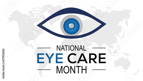 Vector illustration on the theme of National Eye Care Month observed each year during January.banner, Holiday, poster, card and background design.