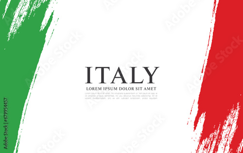 Flag of Italy vector illustration photo
