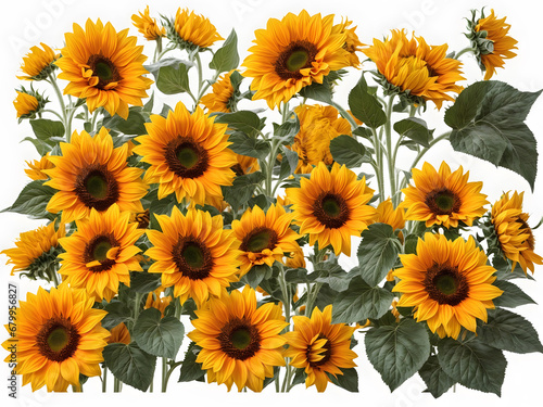 A clipart with sunflower bouquets © AungThurein