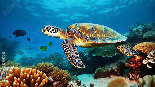 turtle swimming © Domenic