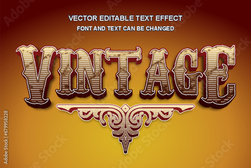 vintage retro style design typography editable text effect grunge texture template background design