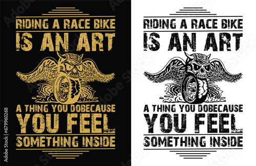 Motorcycle riding tshirt design vector design
