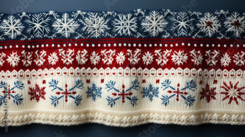 Holiday Sweater Wallpaper: A pattern that conveys the warmth of a holiday jumper with snowflakes, reindeer and other classic motifs. 