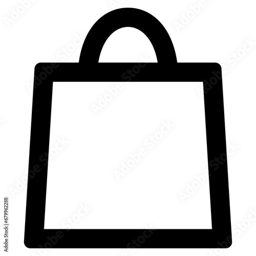 Back single shopping bag icon, simple ecommerce flat design vector pictogram, infographic interface elements for app logo web button ui ux isolated on white background