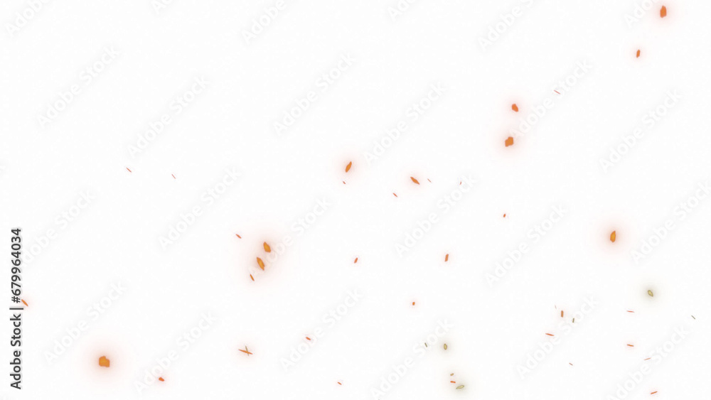 fire embers or spark particles with transparent background - obrazy, fototapety, plakaty 