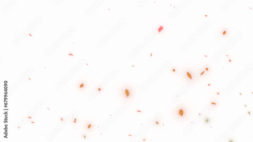 fire embers or spark particles with transparent background - obrazy, fototapety, plakaty 