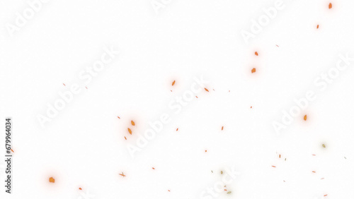 fire embers or spark particles with transparent background