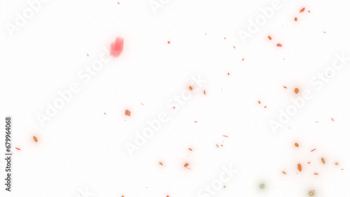 fire embers or spark particles with transparent background