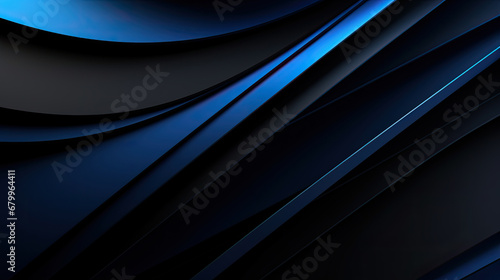 black blue abstract background  futuristic design  3d modern technology background. Modern black and blue abstract background with a minimalistic design