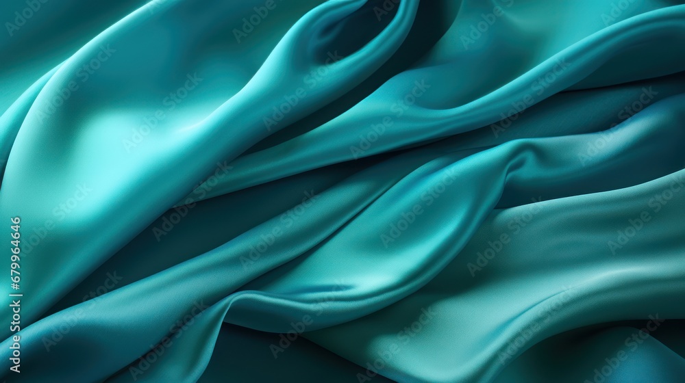 custom made wallpaper toronto digitalCloseup of rippled turquoise silk fabric as background